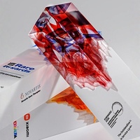 Trophées Artistiques en Résine avec Couleurs Fluides Abstraites – Design Unique et Personnalisable pour la Reconnaissance Professionnelle et les Cadeaux VIP