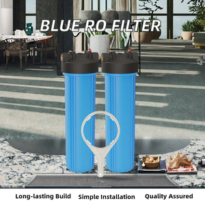 Coque de <span class=keywords><strong>filtre</strong></span> nano de purification d'eau par osmose inverse bleue de 20 pouces facile à installer pour un usage domestique Qualité assurée - Product Image 3