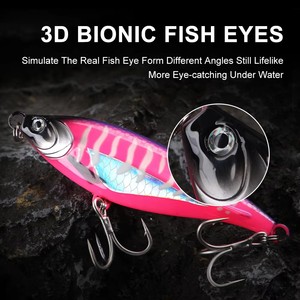 Señuelo de Pesca Tipo Lápiz de 130 mm, 45 g, 170 mm, 90 g, Hundimiento Lento, Madtuna ABS, Efecto UV, Ojos 3D, Anzuelo Triple, para Pesca de Atún, Señuelo para Peces Grandes, Lanzamiento Largo - Product Image 5