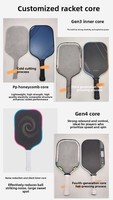 Raquette de Pickleball He Yuan 1-LDA17 en Fibre de Kevlar avec Tissu Aramide Kevlar et Noyau EPP Pressé à Chaud 42cm X 16mm 225-235g