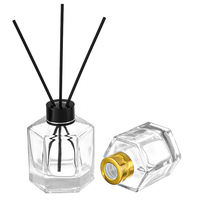 Parfum personnalisé verre de luxe pour diffuseur de roseaux bouteille vide de parfum de voiture en gros arôme de luxe bouchon cylindre 30ml 50ml 100ml pour