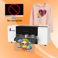 Imprimante jet d'encre DTF AI XP600 A3 sans ordinateur, commande à distance par téléphone, impression via clé USB, entretien automatique, silencieuse, pour personnalisation de T-shirts
