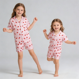 <span class=keywords><strong>Pigiama</strong></span> in Cotone con Stampa Cartoon Personalizzata, Set Estivo per Bambini, Abbigliamento da Notte con Stampa Animali, <span class=keywords><strong>Pigiama</strong></span> in Bambù e Raso per Bambine - Product Image 4