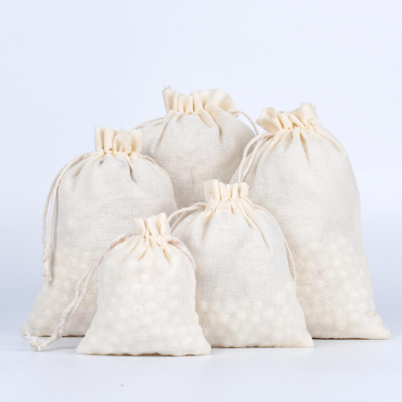 Sac en coton fin à bouche haute