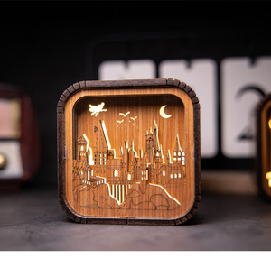 Boîte à musique en bois à manivelle et à piles avec cheval de carrousel et ballerine, mécanisme musical, cadeau pour les amateurs de musique - Product Image 1