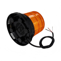 24 LED Notfall-Blinklicht Bernsteinfarben 120DB Alarmton Mit Magnetfuß für Autos LKWs Gabelstapler 10-80V