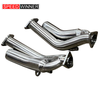 SpeedWinner High Flow 304 Stainless Steel Downpipe Bertekanan Balik untuk Nissan 350z 370z VQ35HR VQ37VHR VQ35DE