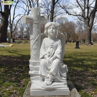 Pierre tombale en marbre blanc pour bébé, avec sculpture de château, pierre commémorative pour enfant, personnalisable, style européen, pour cimetière extérieur