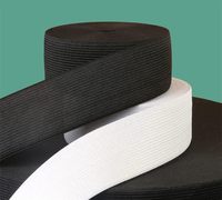 Vente en gros de bandes élastiques noires de qualité supérieure pour le tricotage d'accessoires de vêtement faits à la main