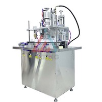 Machine de remplissage pneumatique semi-automatique 4-en-1 à prix d'usine pour bouteilles d'huile, de peinture et de cosmétiques