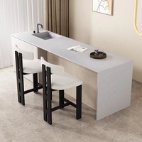 Tabouret de bar en bois massif de style moderne, minimaliste, pour usage domestique, dossier haut, chaise de comptoir noire, siège banc sans accoudoirs