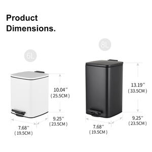 Cubo de Basura de Acero Inoxidable con Pedal y Cierre Suave, ODM, 6L, 12L, 30L, 40L, 50L - Product Image 3