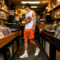 Ensemble short et débardeur graphique pour homme, 2 pièces, tenue streetwear d'été, sportif, logo personnalisé, fabricant de vêtements OEM ODM