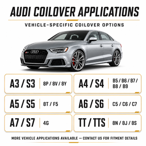 Kit d'amortisseurs réglables pour Audi A3 A4 A5 S3 S4 S5 R3 <span class=keywords><strong>R4</strong></span> R5 RS3 A6 S6 RS6 TT TTS TT 8n RS 2008 FWD&Quattro - Product Image 2