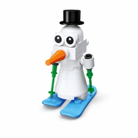 Ensemble de blocs de construction de bonhomme de neige de Noël personnalisé, jouet de construction STEM OEM, mini kit de modèle de vacances, marque privée pour enfants