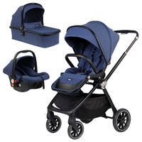 Vente en gros d'usine de poussettes pour bébés de 0 à 3 ans 3 en 1 ultralégères et pliables