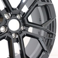 Rines de Aleación de Aluminio Forjado Personalizados de 18-24 Pulgadas en Negro Brillante para Zeekr 009 001 7X BMW Mercedes Porsche Macan Taycan Geely