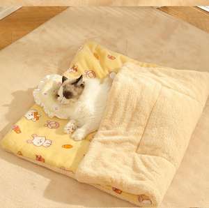 Couverture Chauffante Imprimée Automne/Hiver pour Animaux de Compagnie (Chats & Chiens) – Couette en Peluche et Tapis de Couchage pour Niche - Product Image 1