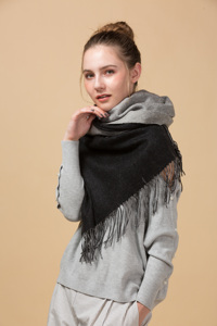 Écharpe en cachemire tissée unie double face en laine, sur mesure, grande taille 70*200cm, pour femme, vente en gros - Product Image 5