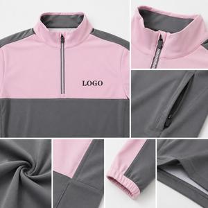 เสื้อสเวตเชิ้ตแบบสวมคอซิป 1/4  แห้งเร็ว  สำหรับทุกเพศ  ดีไซน์สีตัดต่อ  ระบายอากาศได้ดี  น้ำหนักเบา  เหมาะสำหรับใส่ลำลองหรือออกกำลังกาย - Product Image 2