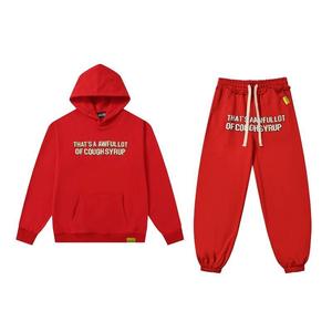 Высококачественный комплект из хлопковых худи и спортивных брюк с принтом «Ужасный кашель», с индивидуальным дизайном для мужчин - Product Image 6