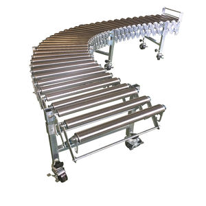 Manuelle Schwerkraft Flexible erweiterbare Rollenförderer-Transports ysteme Edelstahl-Rollenriemen-LKW-Entladen - Product Image 2