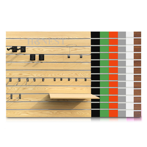 1220x2440 16MM 18mm Melamina Ranura ranurada <span class=keywords><strong>Tablero</strong></span> de panel MDF Slatwall decorativo - Product Image 1