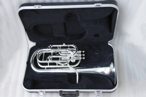 Tập trung OEM chuyên nghiệp Top Grade Brass <span class=keywords><strong>Baritone</strong></span> sừng BB phẳng bạc mạ gió cụ - Product Image 6