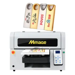 Mimage brand hot sale small size acrylic/metal/phone case/glass/box/wood uv A3 UV flatbed printer machine