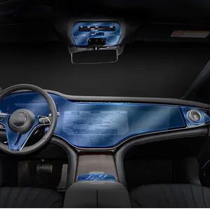 Для Mercedes Benz EQS EQE AMG 2021-2023 аксессуары для салона автомобиля приборной панели центральной консоли PPF TPU защитная пленка