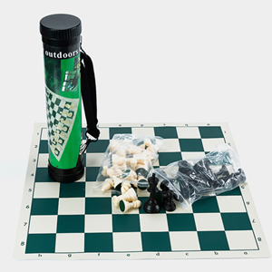 Set di tappetini da scacchi Staunton da torneo pieghevole portatile con custodia da viaggio per le partite di scacchi - Product Image 1