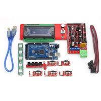 Kit Printer 3D CNC untuk Arduino Mega 2560 R3 RAMPS 1.4 Controller LCD 2004 + 6X Limit Switch Endstop 5 Driver Stepper A4988 3D Pr