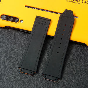 Correa <span class=keywords><strong>Hublot</strong></span> de Cuero Genuino con Hebilla de Acero Inoxidable Accesorios de <span class=keywords><strong>Reloj</strong></span> de Lujo para <span class=keywords><strong>Hombre</strong></span> y Mujer Banda con Base de Caucho - Product Image 5