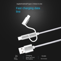 Chaqueta de nailon trenzado de 1 metro con certificación MFI, Cable de carga USB, transferencia de datos rápida 2.4A tipo C para iPhone compatible con Apple Android