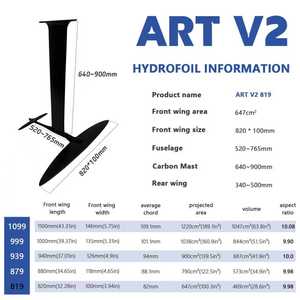 Axis ART V2 819 คาร์บอนมาสท์ ซัพ วิงฟอยล์ อีฟอยล์ เซิร์ฟบอร์ดอิเล็กทรอนิกส์ กระดานเล่นน้ำ กระดานโต้คลื่น พาราวิง ไคท์เซิร์ฟ ฟอยล์ ไฮโดรฟอยล์ - Product Image 6