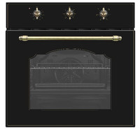 Fours rétro avec ventilateur de refroidissement, commande mécanique, 70l, minuterie de four murale électrique, four intégré