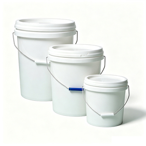 Seau rond en plastique PP PE robuste et personnalisable, étanche, pour le stockage et l'emballage de revêtements et de produits chimiques - Product Image 1