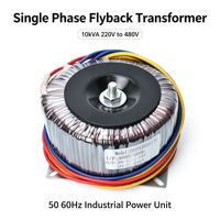 Transformateur de puissance monophasé Flyback 10 kVA, entrée 220 V, sortie 480 V, 50/60 Hz, en aluminium et cuivre, transformateur de puissance industriel