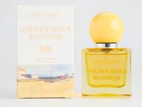 Parfum KOSY MOSY Sapphire Veil EDP Fresh 50ml, flacon carré transparent, bouchon rond bleu, collection de parfums, étiquette privée personnalisée