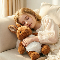 Peluche lapin lestée micro-ondable avec coussin chauffant parfumé à la lavande, 2-5 lbs, animal en peluche douillet réglable