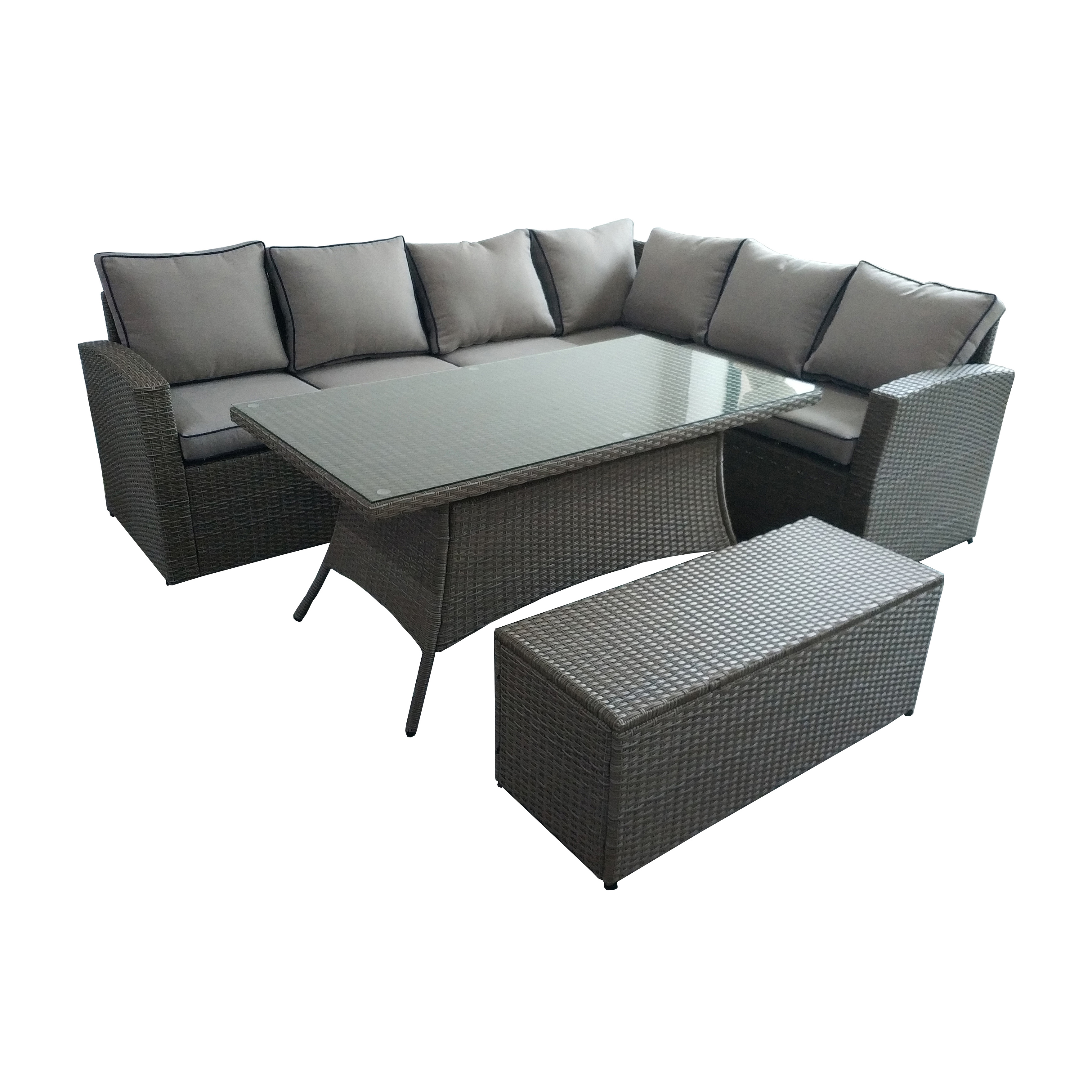 Лидер продаж, современные наборы мебели из ротанга и плетения, уличные наборы диванов из ротанга, полностью стальные диваны KD, набор из 4 предметов