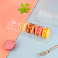 Boîte d'emballage PET transparent 6 séparateurs de biscuits boulangerie pour bonbons au chocolat truffe avec couvercles transparents Boîtes à macarons Boîte à biscuits