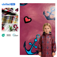 Tissu en cuir PU imprimé sur mesure sans PFAS pour vêtements et robes, avec doublure tricotée coupe-vent