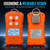 Détecteur de gaz portable HIREP 4-en-1 Exib IIC T4 Gb avec écran LCD, alarme pour gaz combustibles O2 CO H2S, batterie 2000mAh, vente en gros OEM