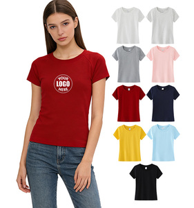 Camiseta de Manga Raglán para Mujer, 230 Gramos, 92% Algodón, 8% Elastano, Corte Ajustado, Logotipo Personalizado, Básica, Lisa - Product Image 1