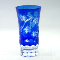 Verres à saké 120ml coupés à la main avec motif de feu d'artifice de fleur d'étoile de style japonais légèrement gravé par le fabricant