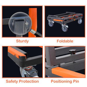 Carrello Pieghevole per Cartongesso JH-Mech, Carrello per Pannelli, Carrello per Cartongesso, Compensato, Lastre di Vetro e Metallo - Product Image 4