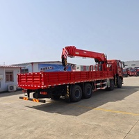 FAW 8x4 camion à benne basculante monté grue articulée 14 tonnes prix du camion grue à flèche télescopique