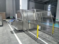 Machine automatique de lavage de chariots à viande |   Équipement de lavage de chariots à viande en acier inoxydable industriel avec pulvérisation à 360° pour moulin à farine et boulangerie
