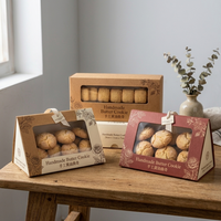 Boîtes rigides personnalisées en papier d'art imprimé avec fenêtre triangulaire et revêtement UV, cartons jetables pour boissons, idéales pour les cadeaux de thé aux herbes